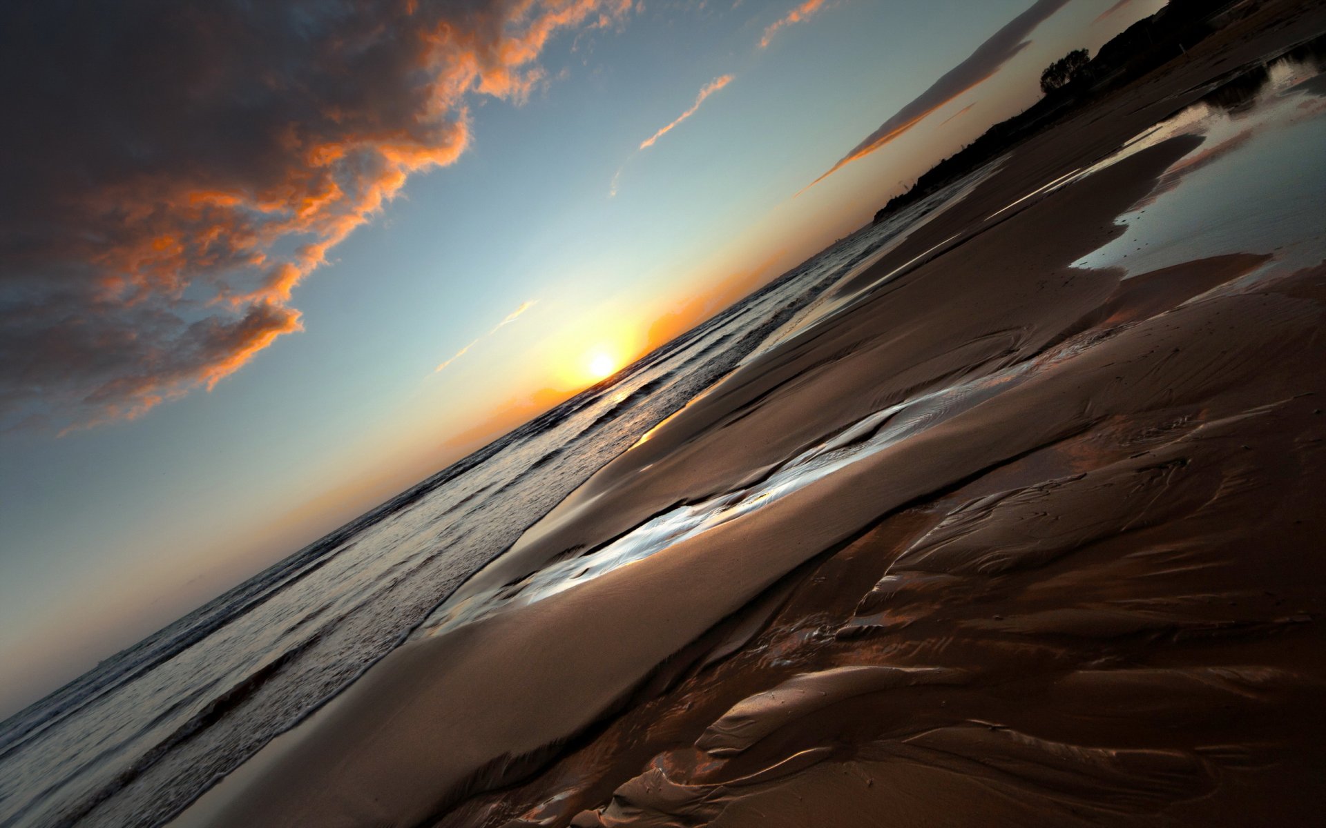 tramonto mare cielo paesaggio