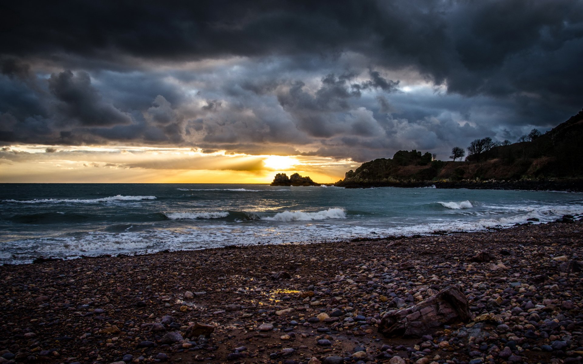 meer küste sonnenuntergang landschaft