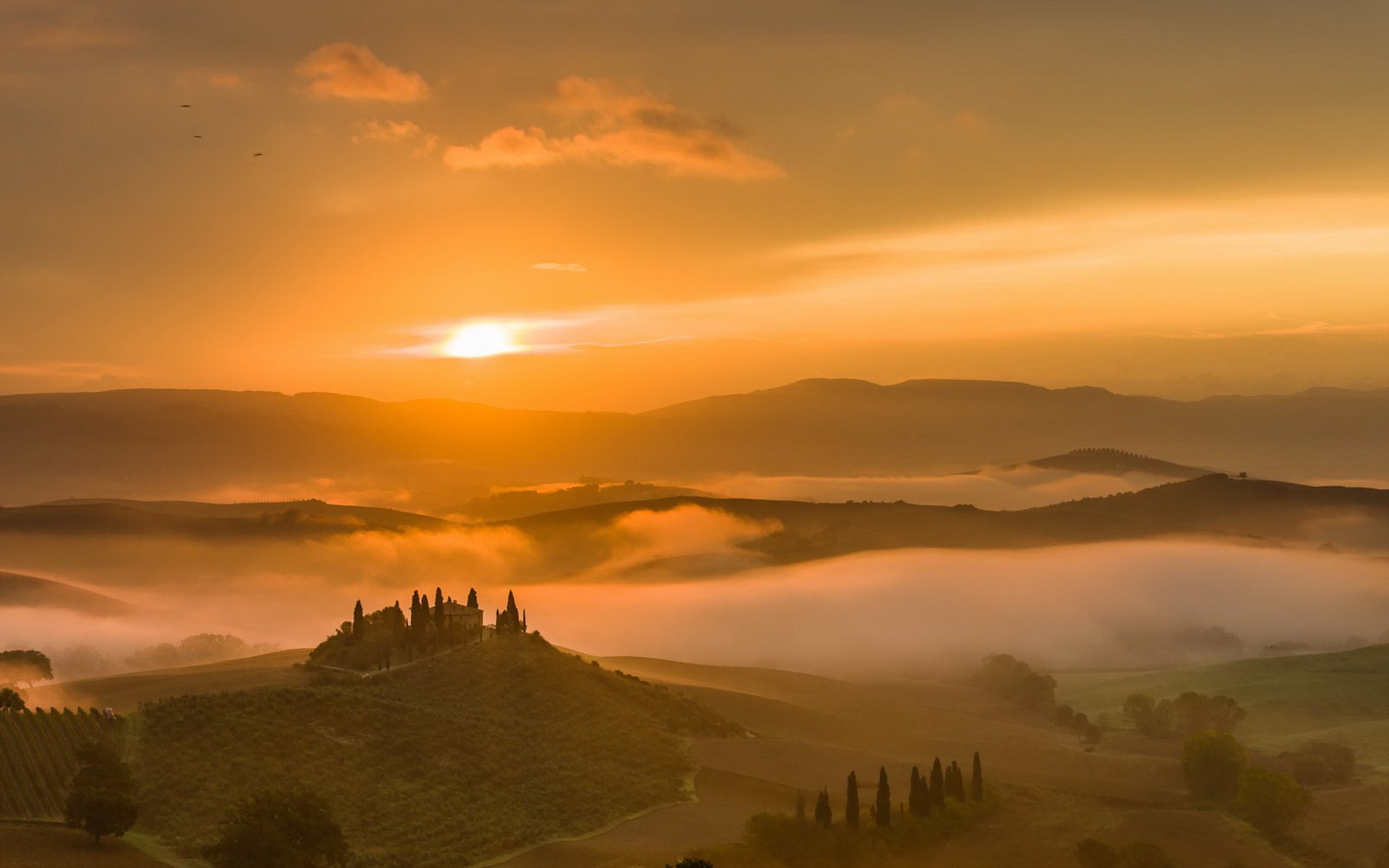 toscane matin belvédère