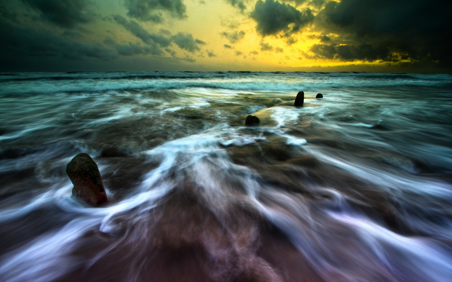 west ho nord-devon england meer nacht landschaft