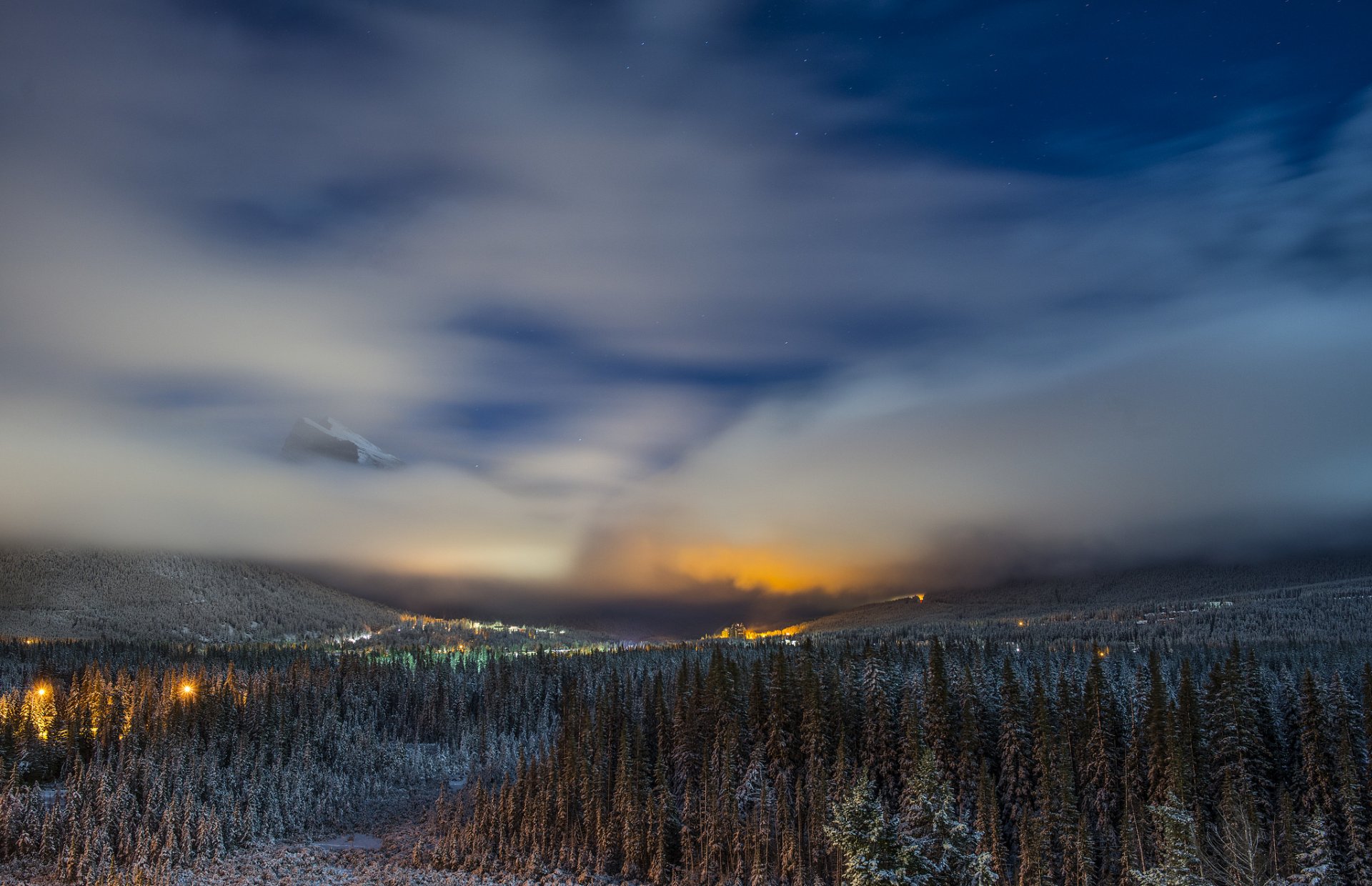 moonlight sonata alberta canada night landscape