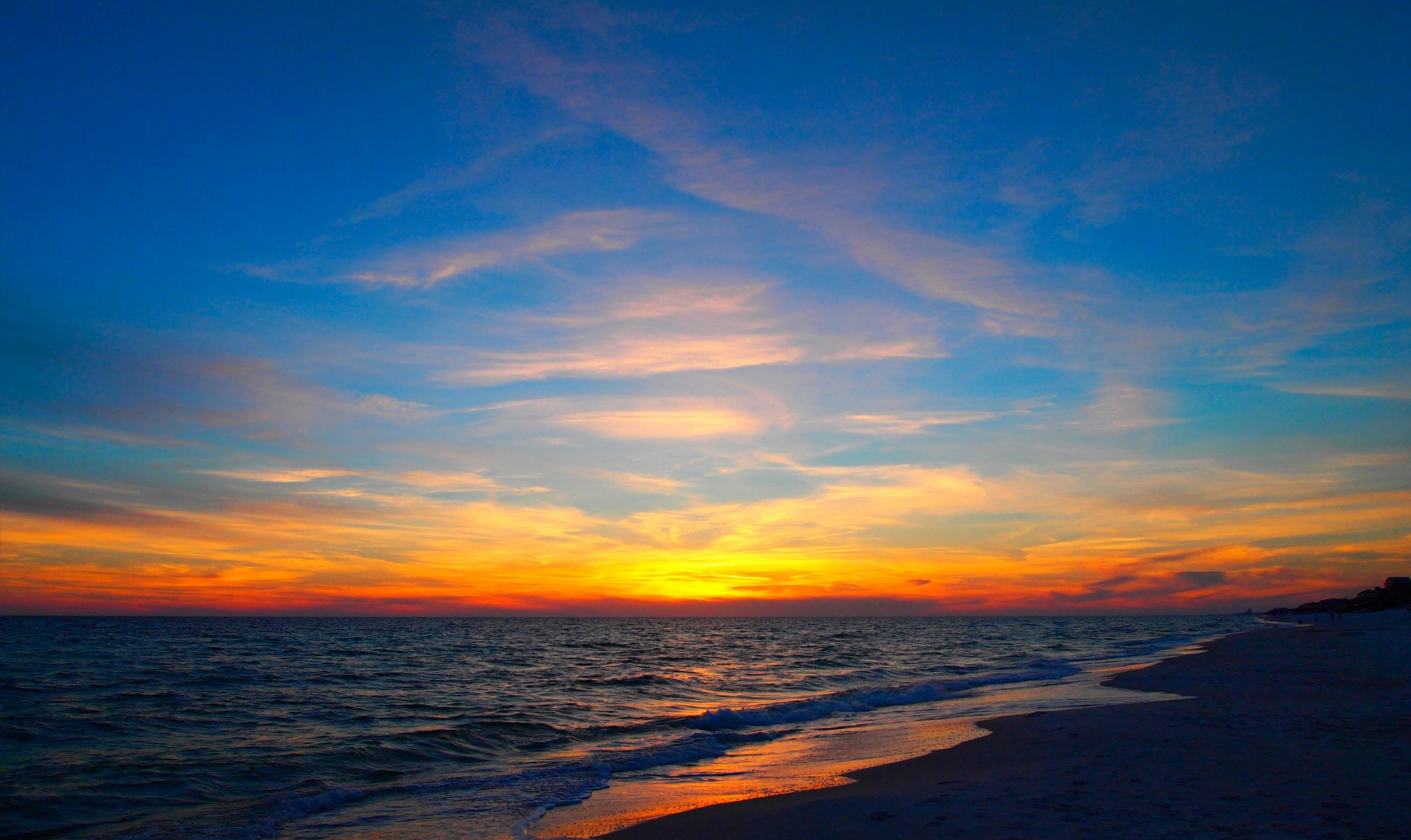 coucher de soleil ciel nuages nature côte mer vagues