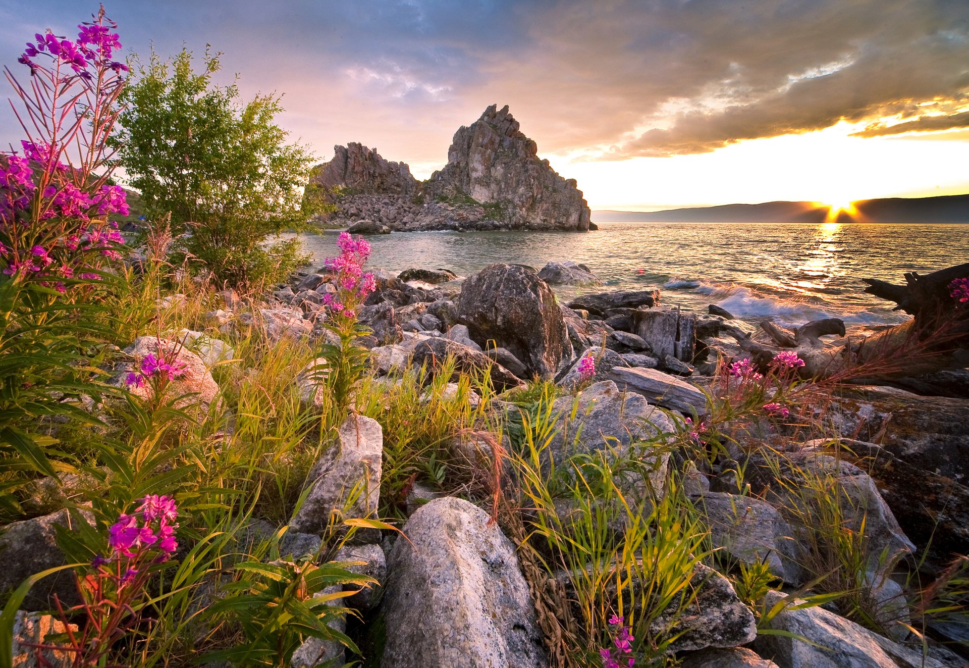 rusia lago piedras paisaje baikal naturaleza foto