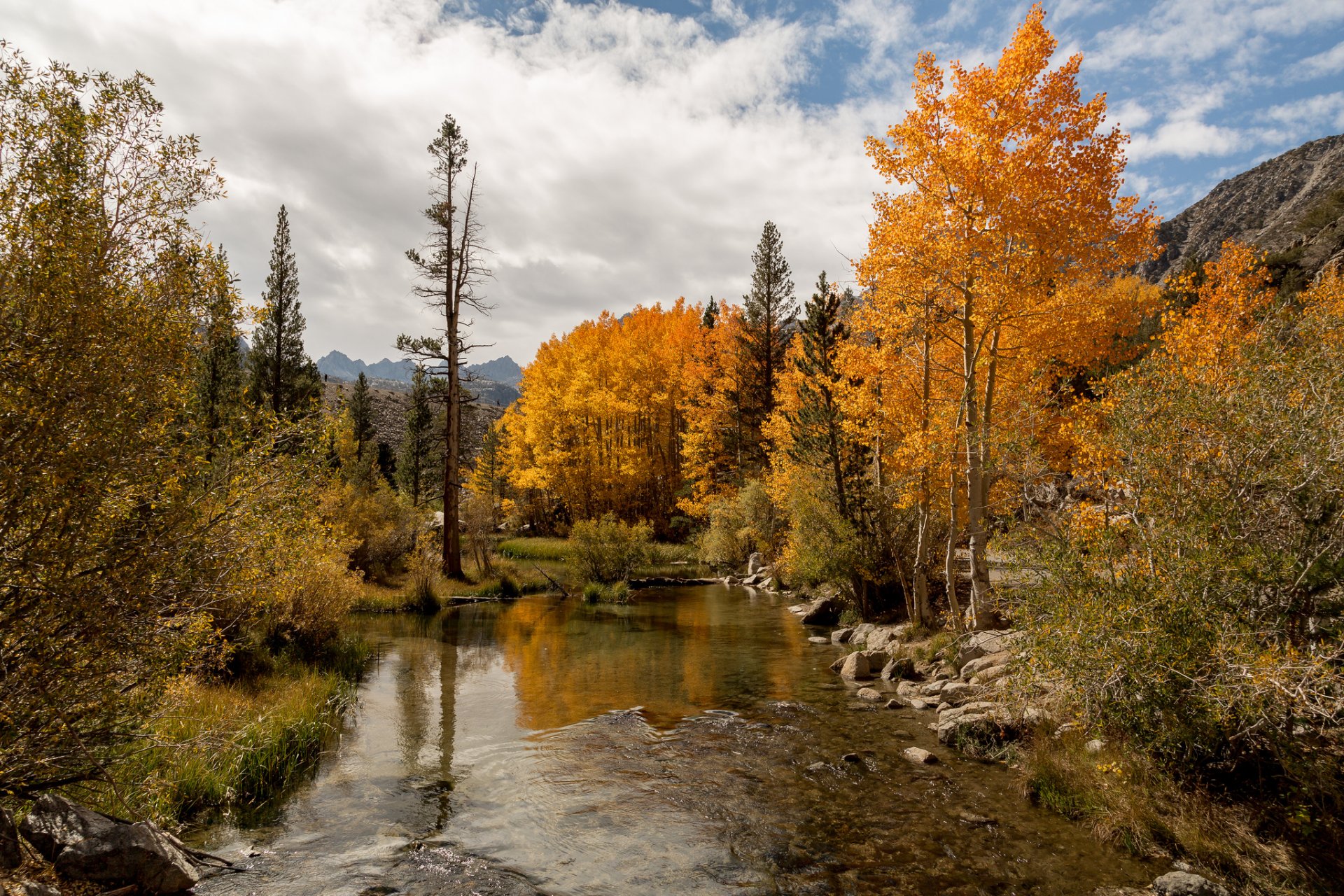 californie lac sabrina inyo sierra nevada automne