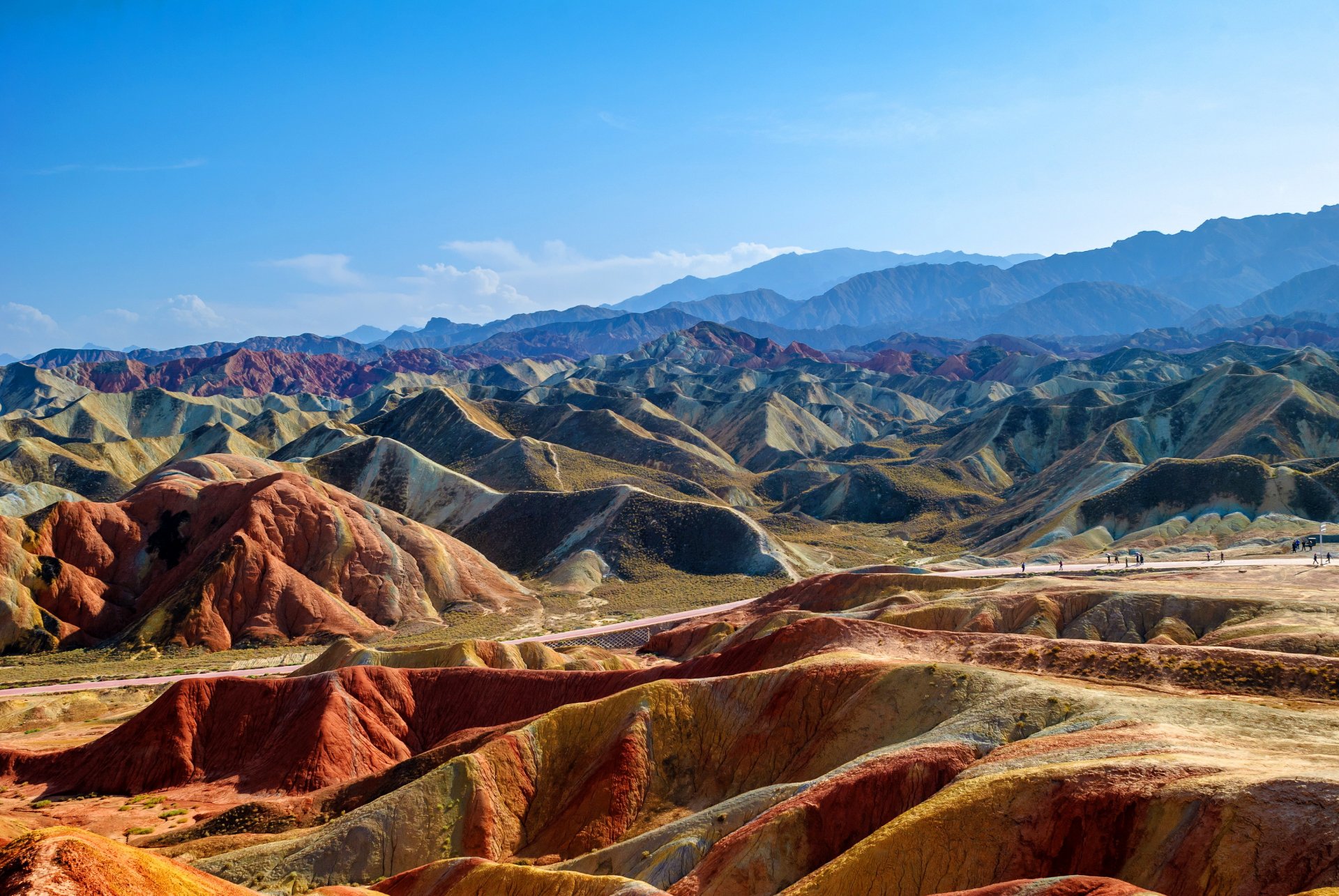 парк китай горы чжанъе danxia природа фото