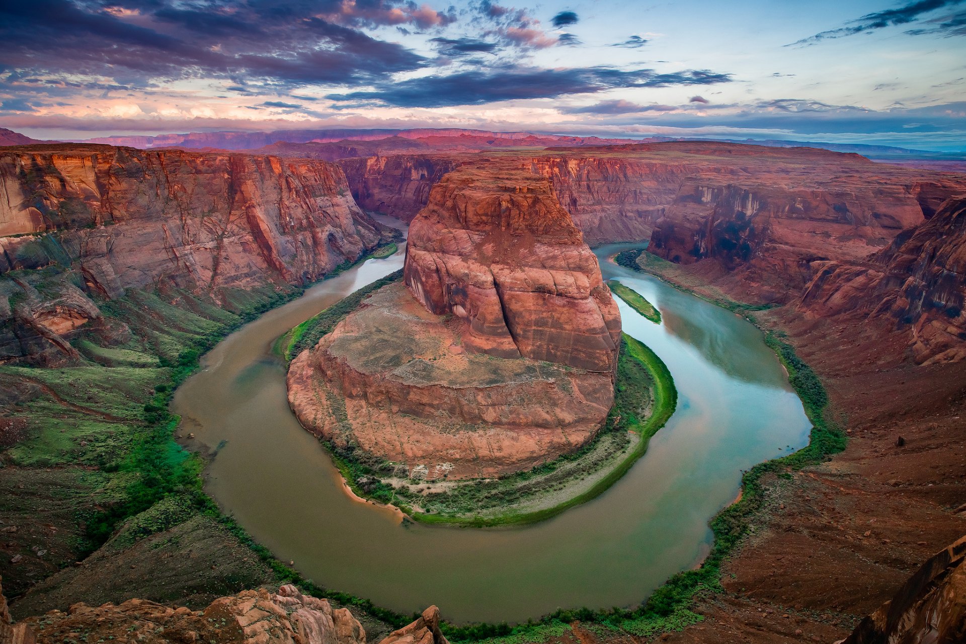 états - unis état arizona rivière colorado canyon horseshoe bend