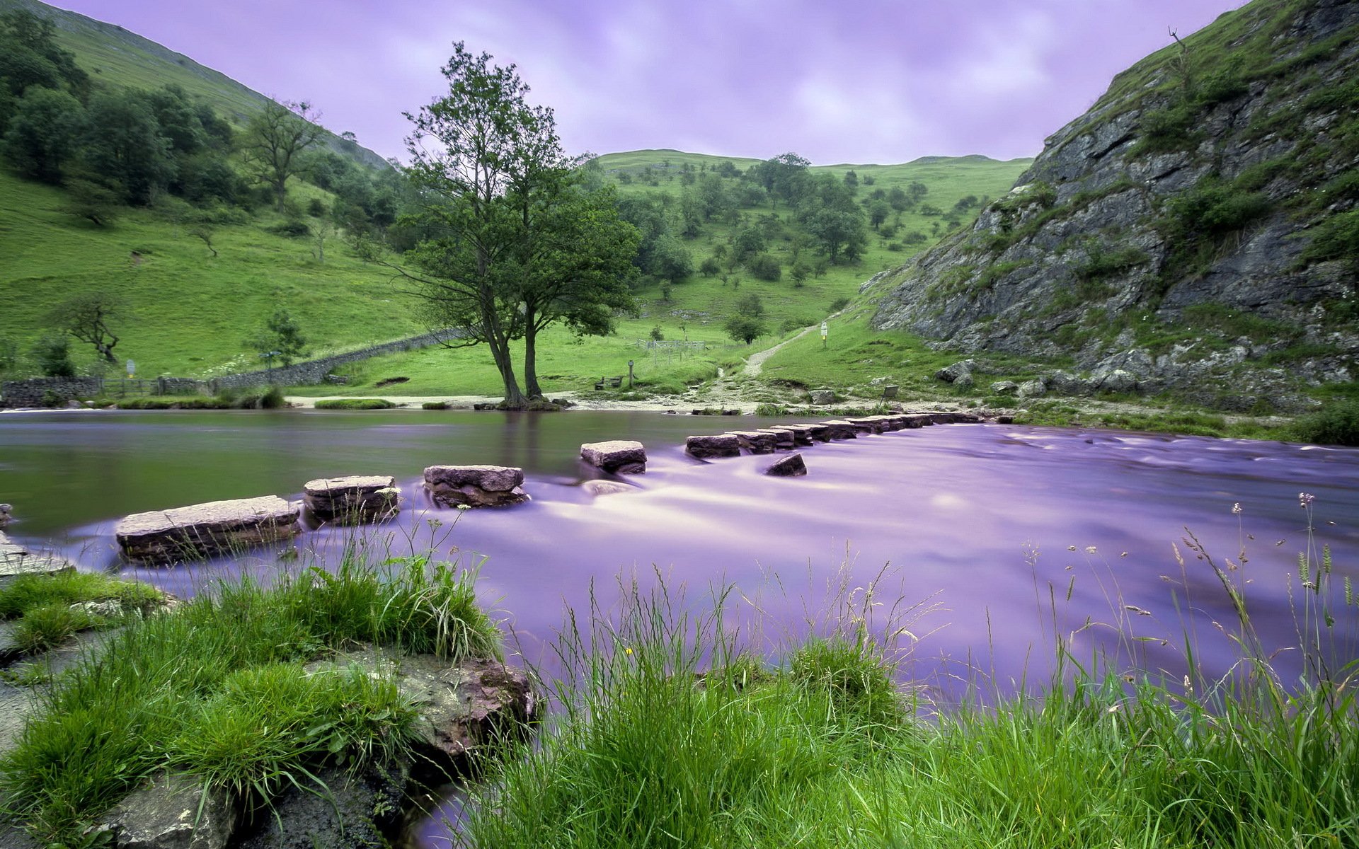 river sky landscape