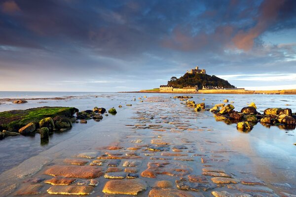 Beautiful landscape, rocks in the water