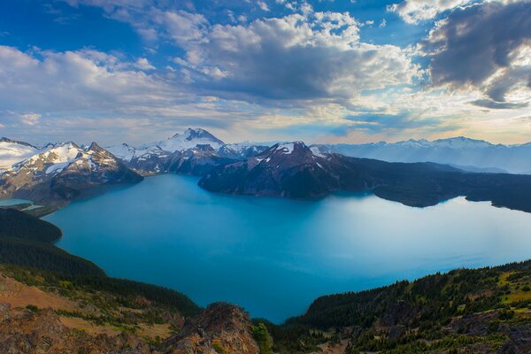 Blue Lake high in the mountains