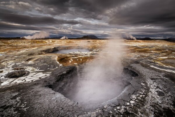 Spectacular lake scenery in Iceland