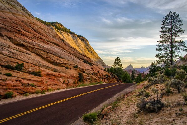 Bergstraße im Zion National Park