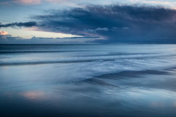 Evening sea in the UK