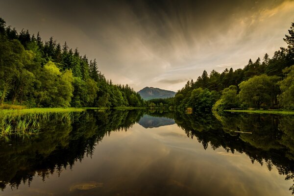 Der Lohan Forest Lake in Schottland