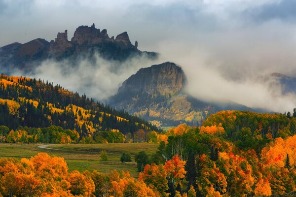 Bright colors. Mountains of Colorado