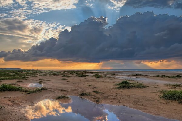 Beautiful sky. Sea. Coast