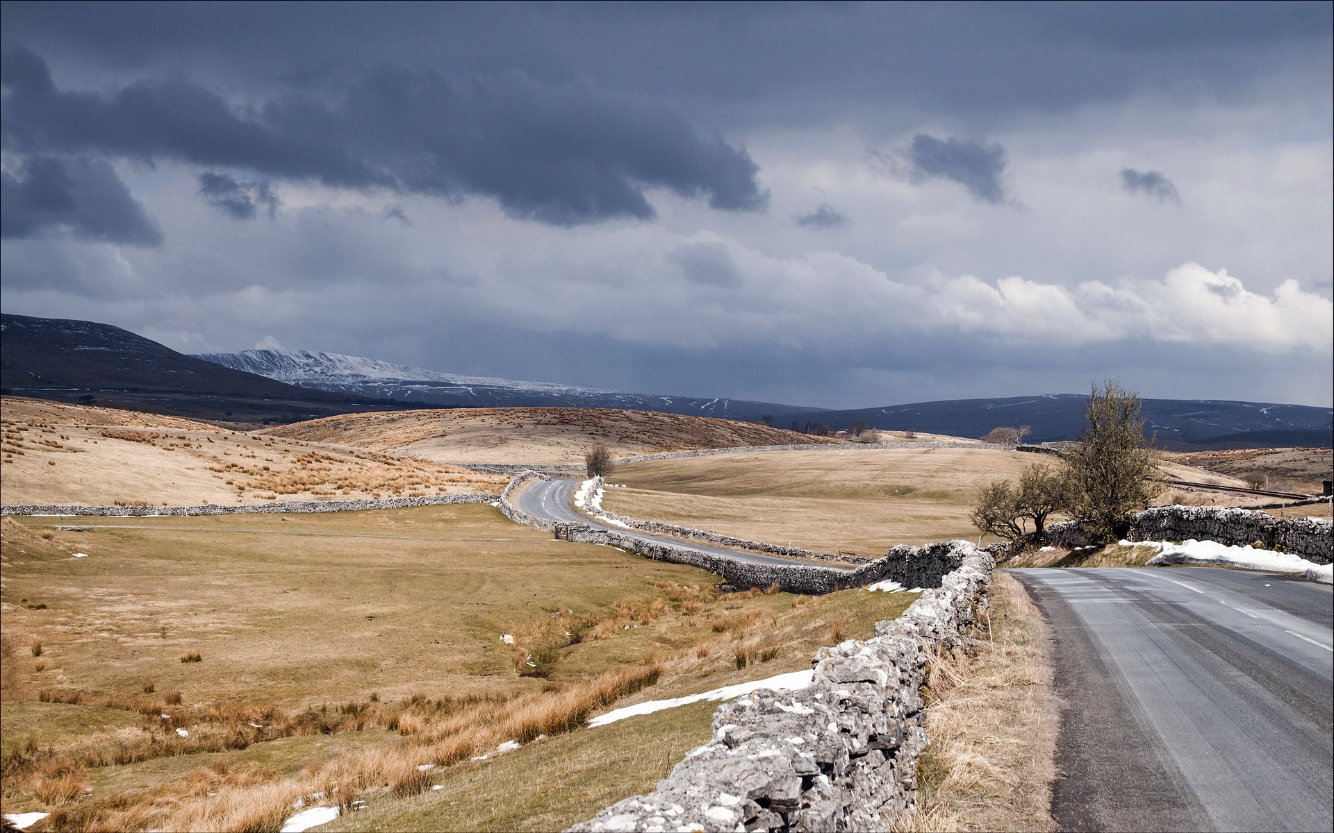 angleterre selside route champ paysage