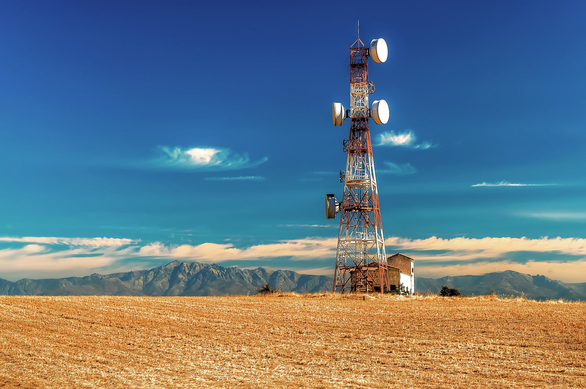 antena campo cielo paisaje