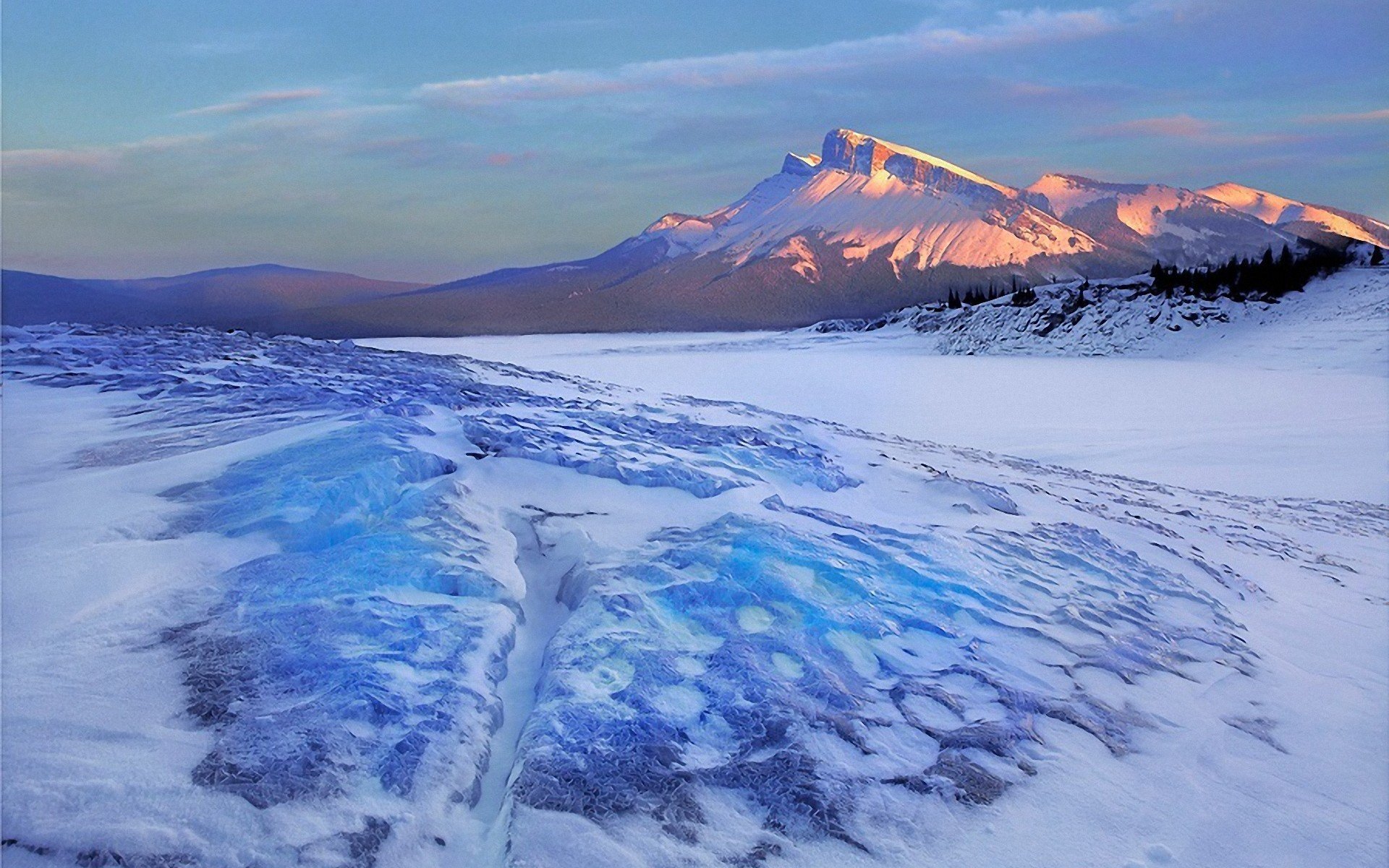 зима горы лед снег небо природа фото