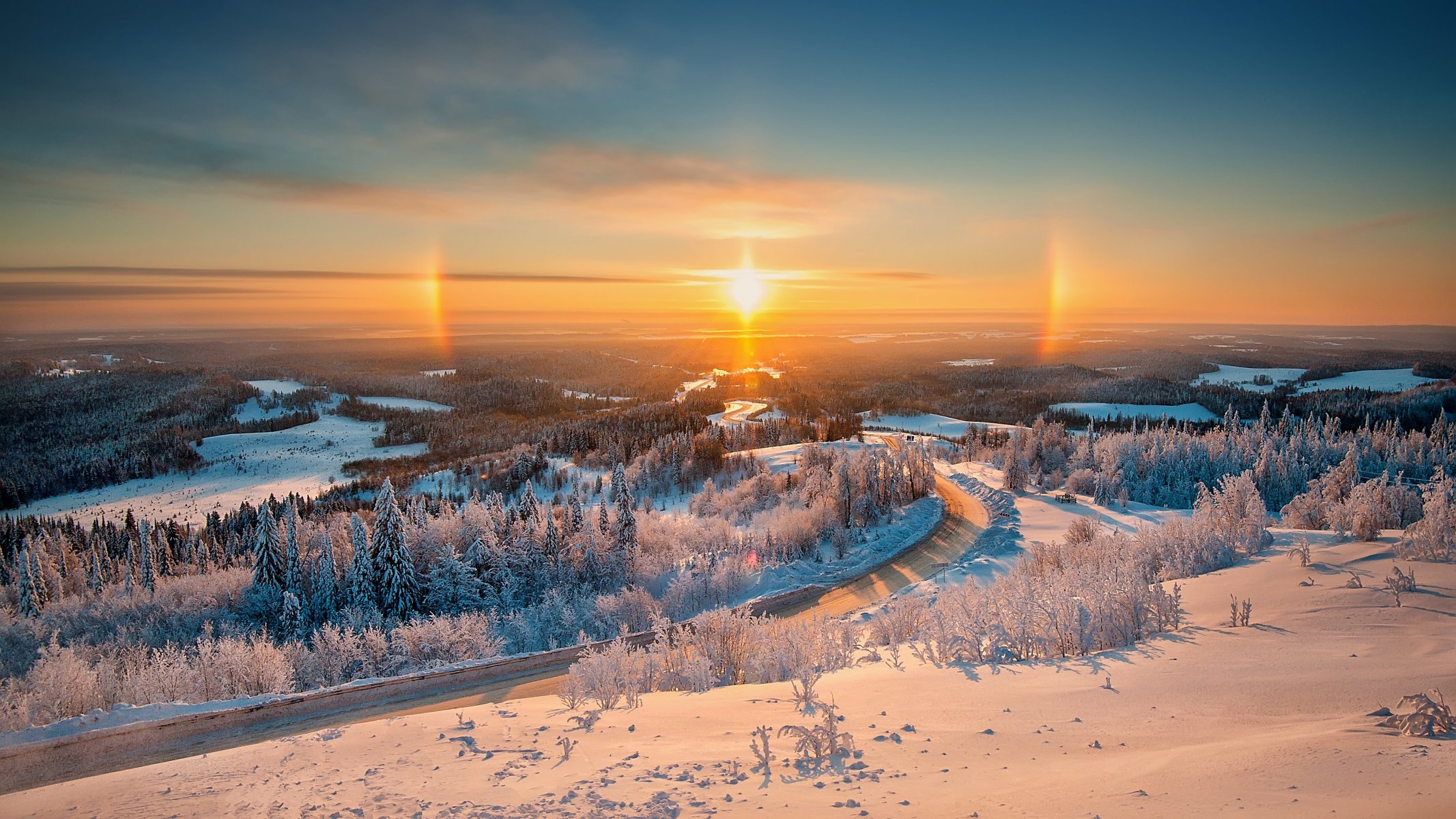 halo de navidad navidad belogorye ural invierno sol nieve escarcha espacio distancia resplandor belleza vlad855 vladimir chuprikov