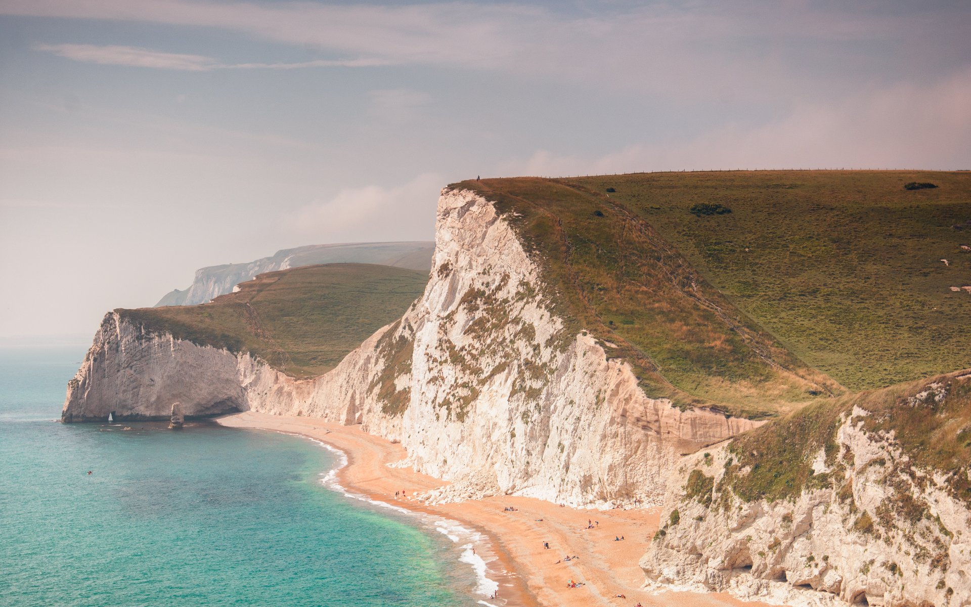 england beach ocean shore cliff