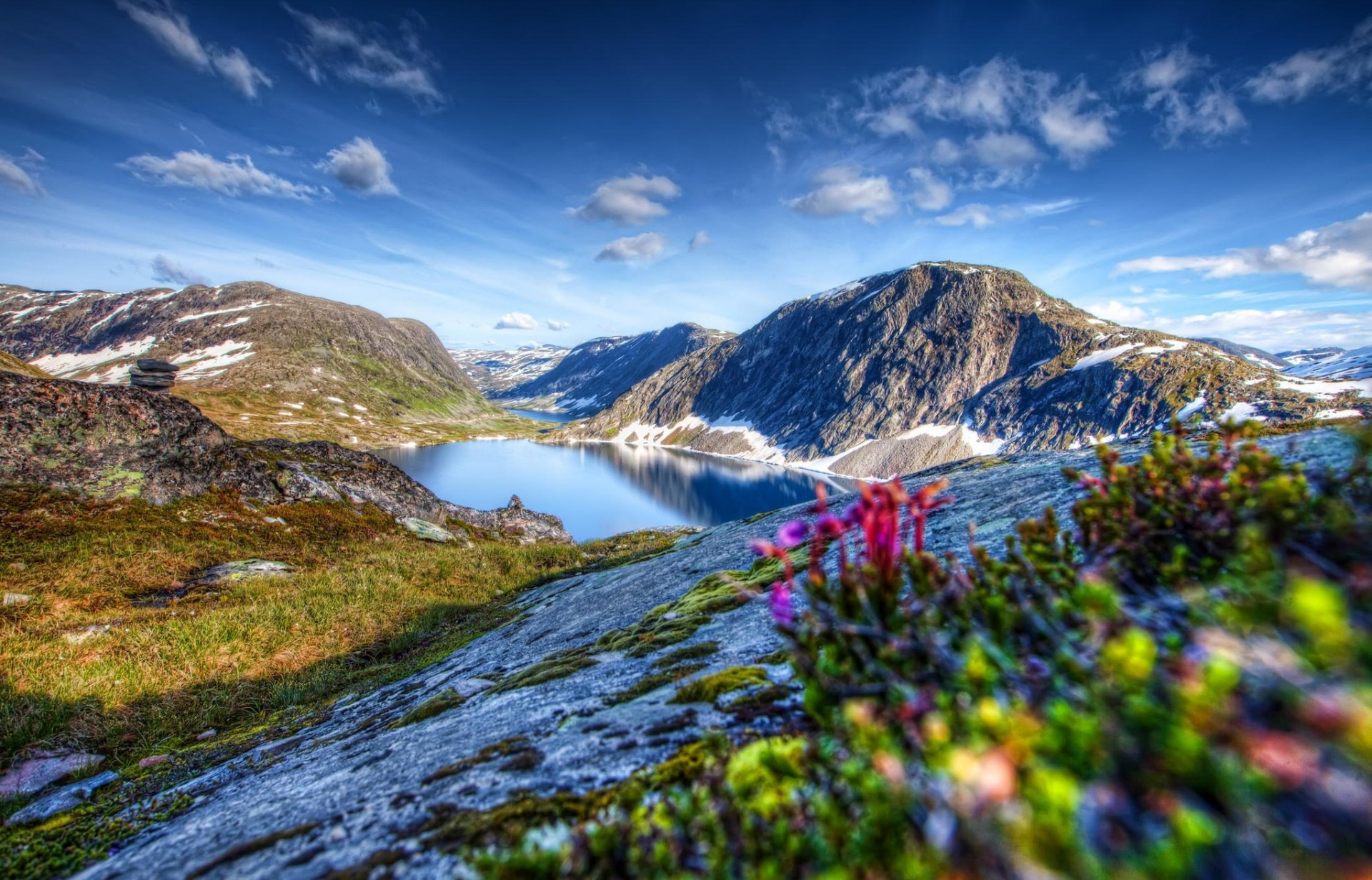 mountain valley river nature landscape