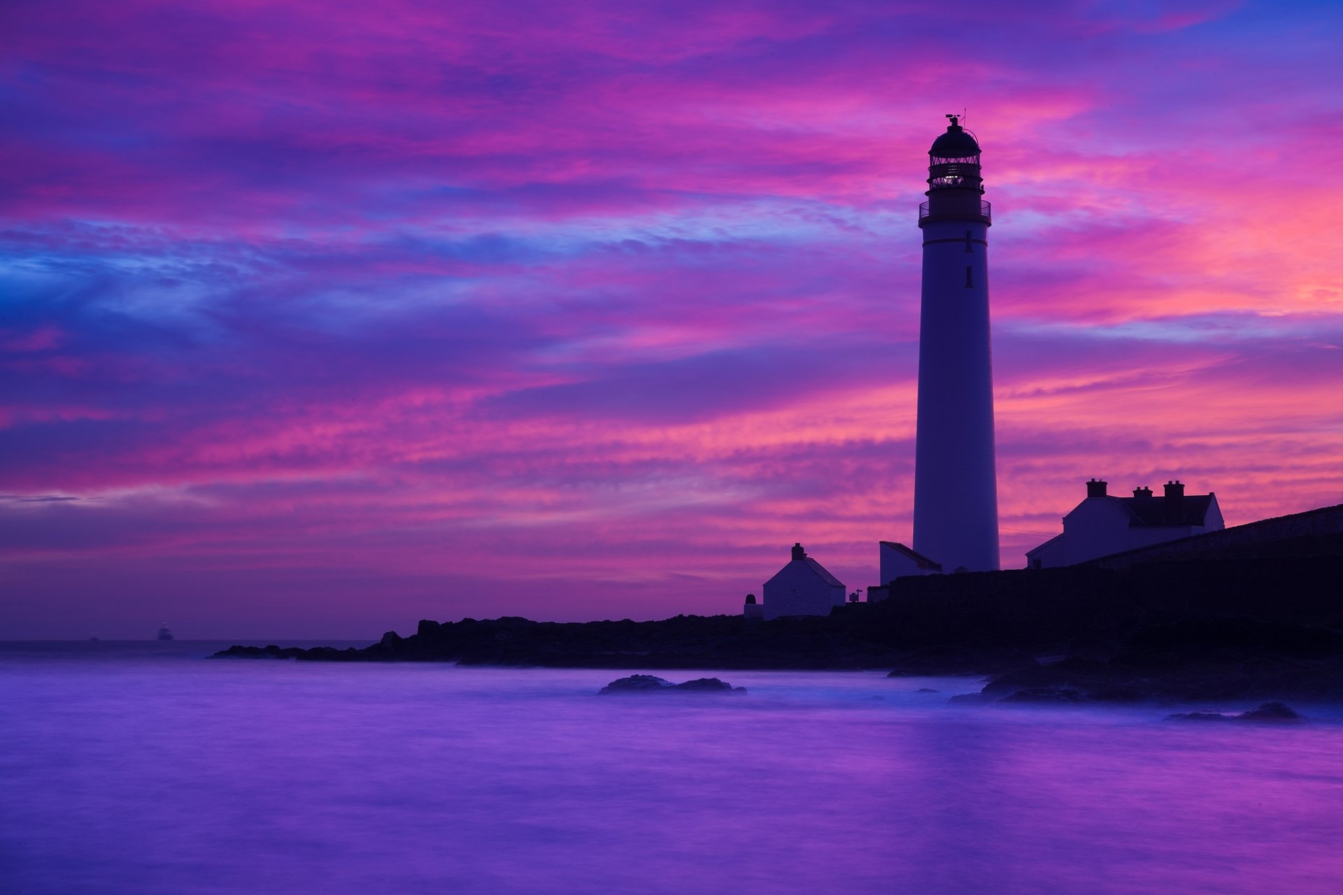 faro alba crepuscolo oceano rocce rocce