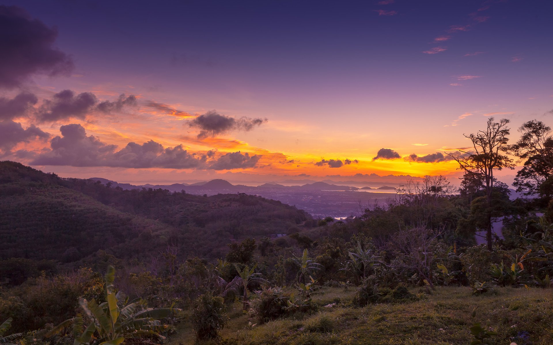 phuket isla tailandia puesta de sol