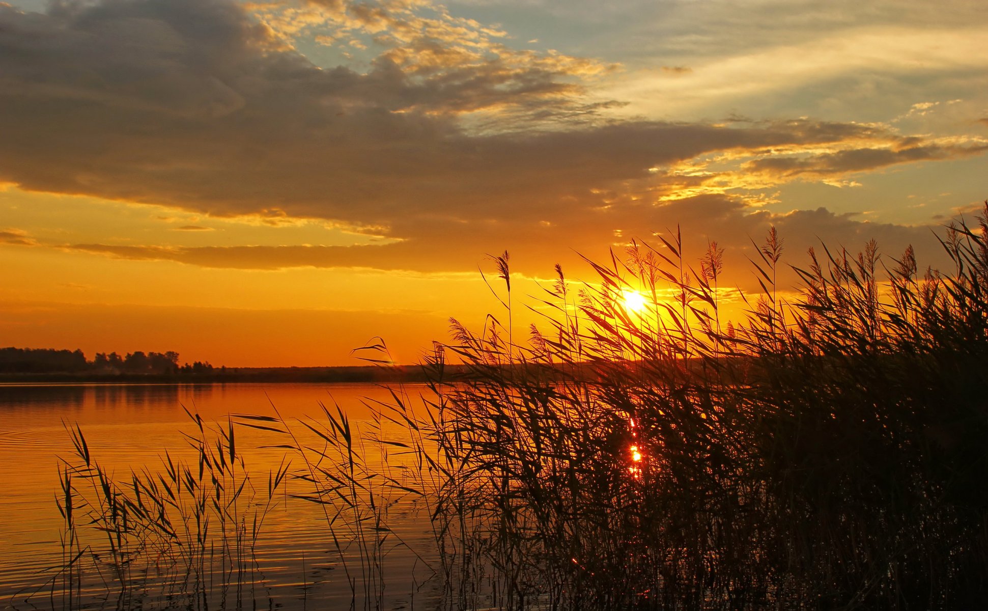 paisaje río amanecer puesta del sol cielo sol naturaleza foto