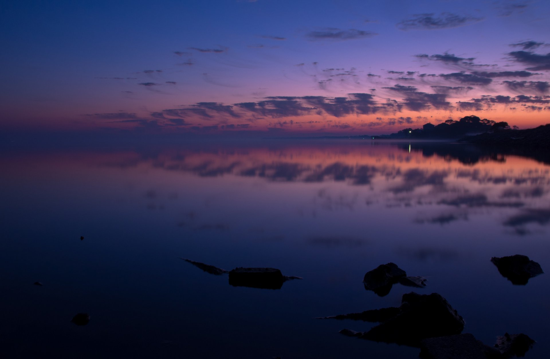 estados unidos alabama bahía costa amanecer mañana cielo nubes reflexión