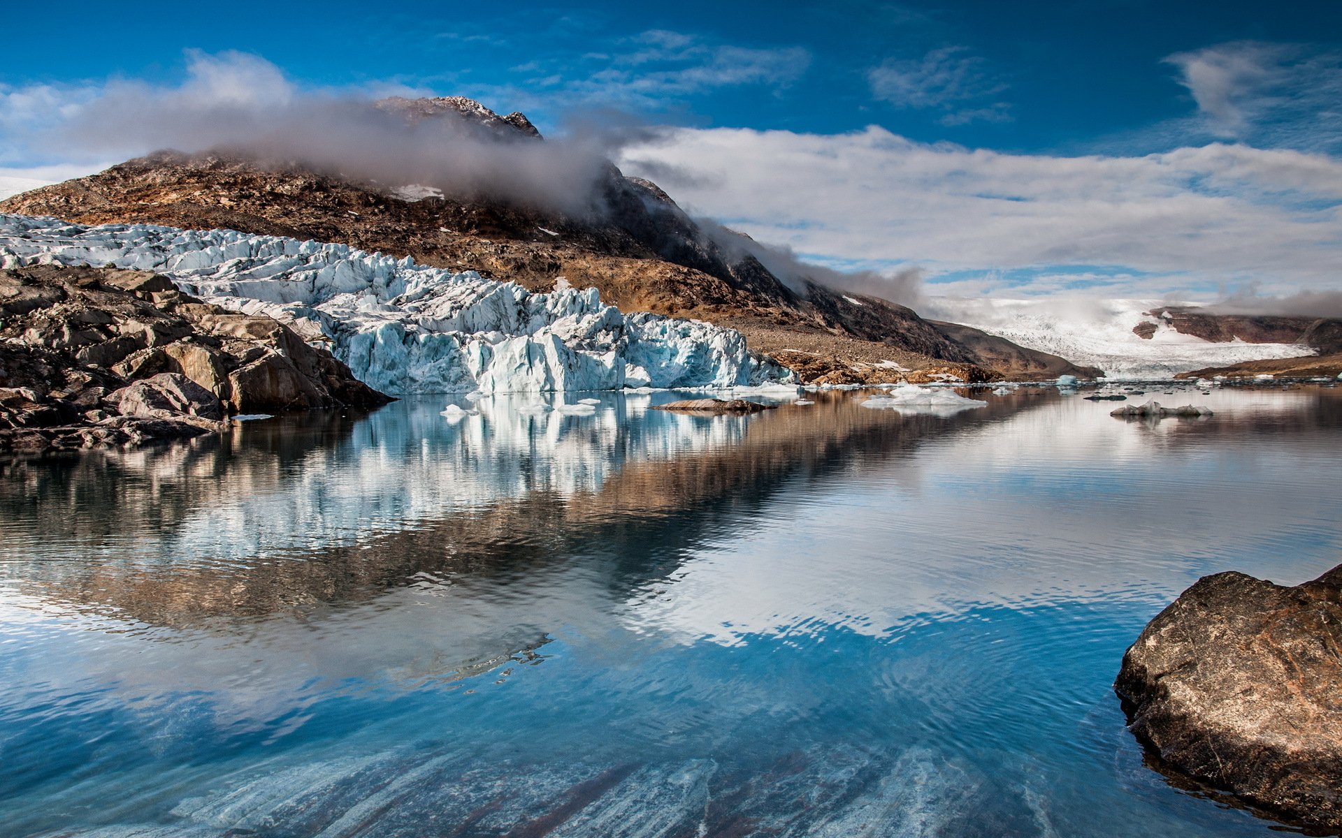 glaciar groenlandia roca