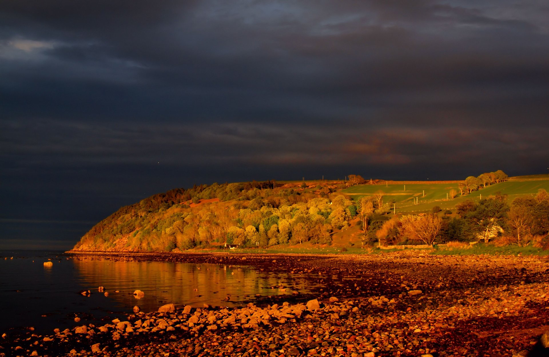 cromarty schottland cromarty firth meerenge morgen küste