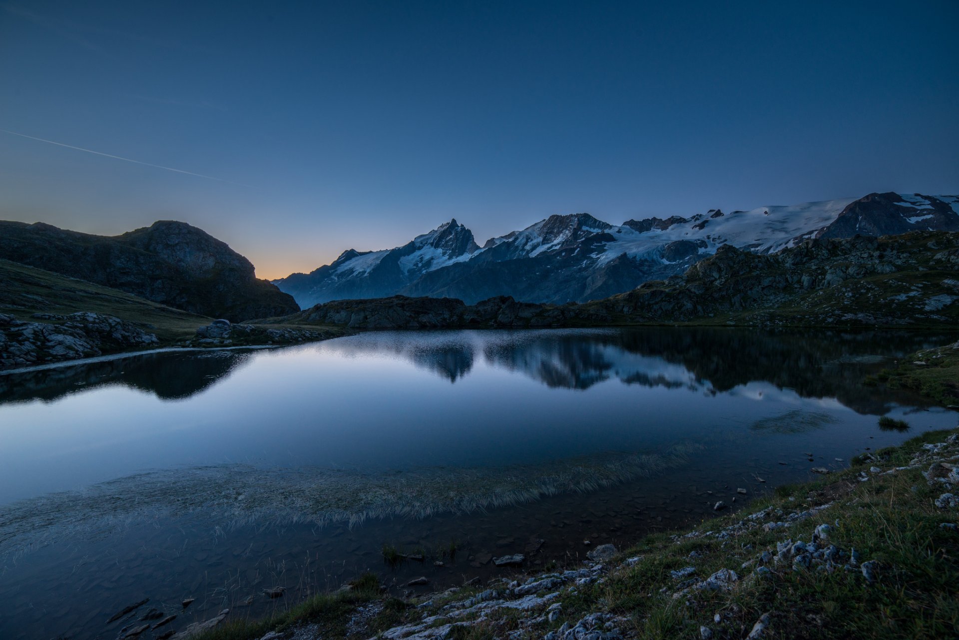 nacht see berge natur landschaft