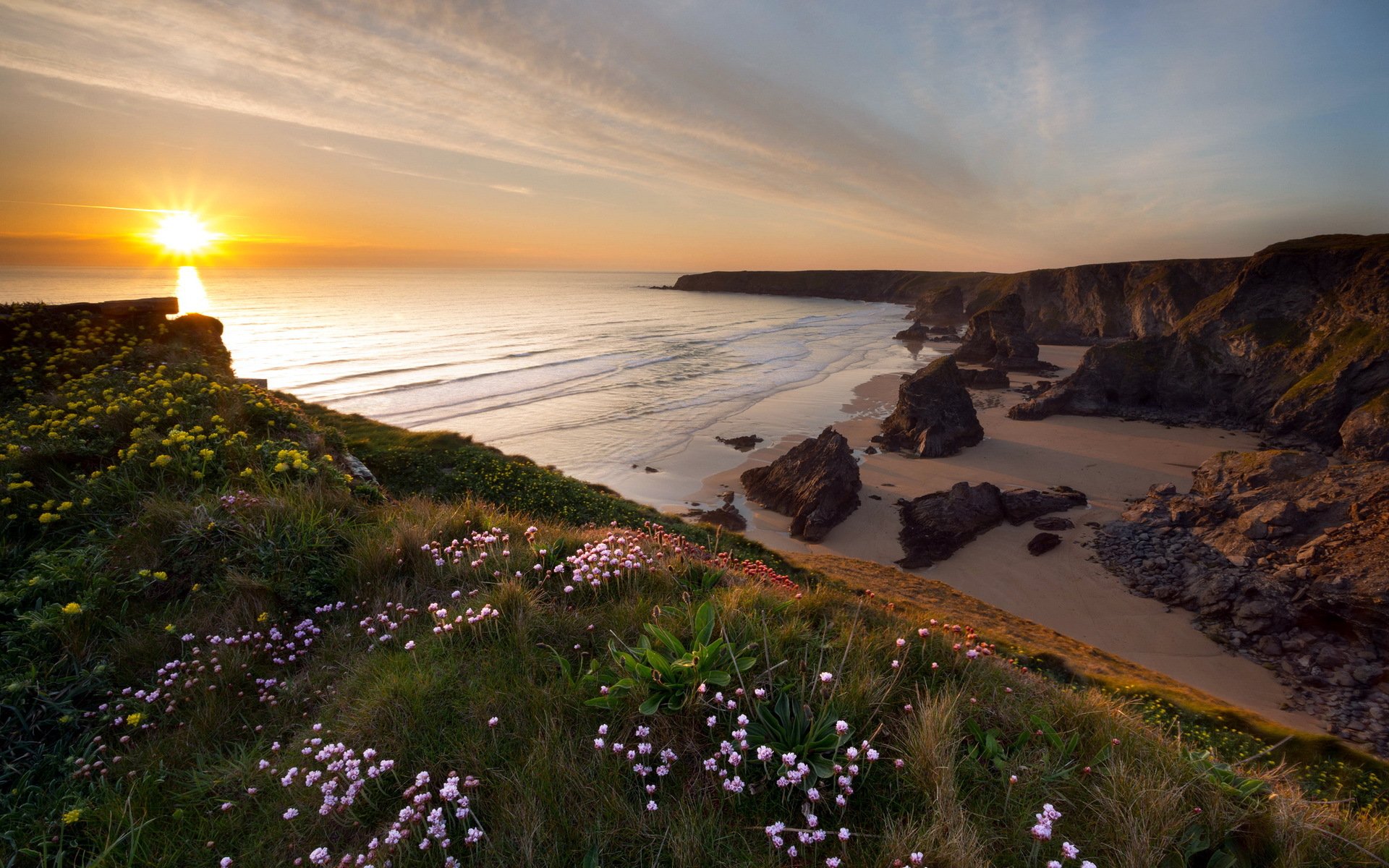 sonnenuntergang meer landschaft