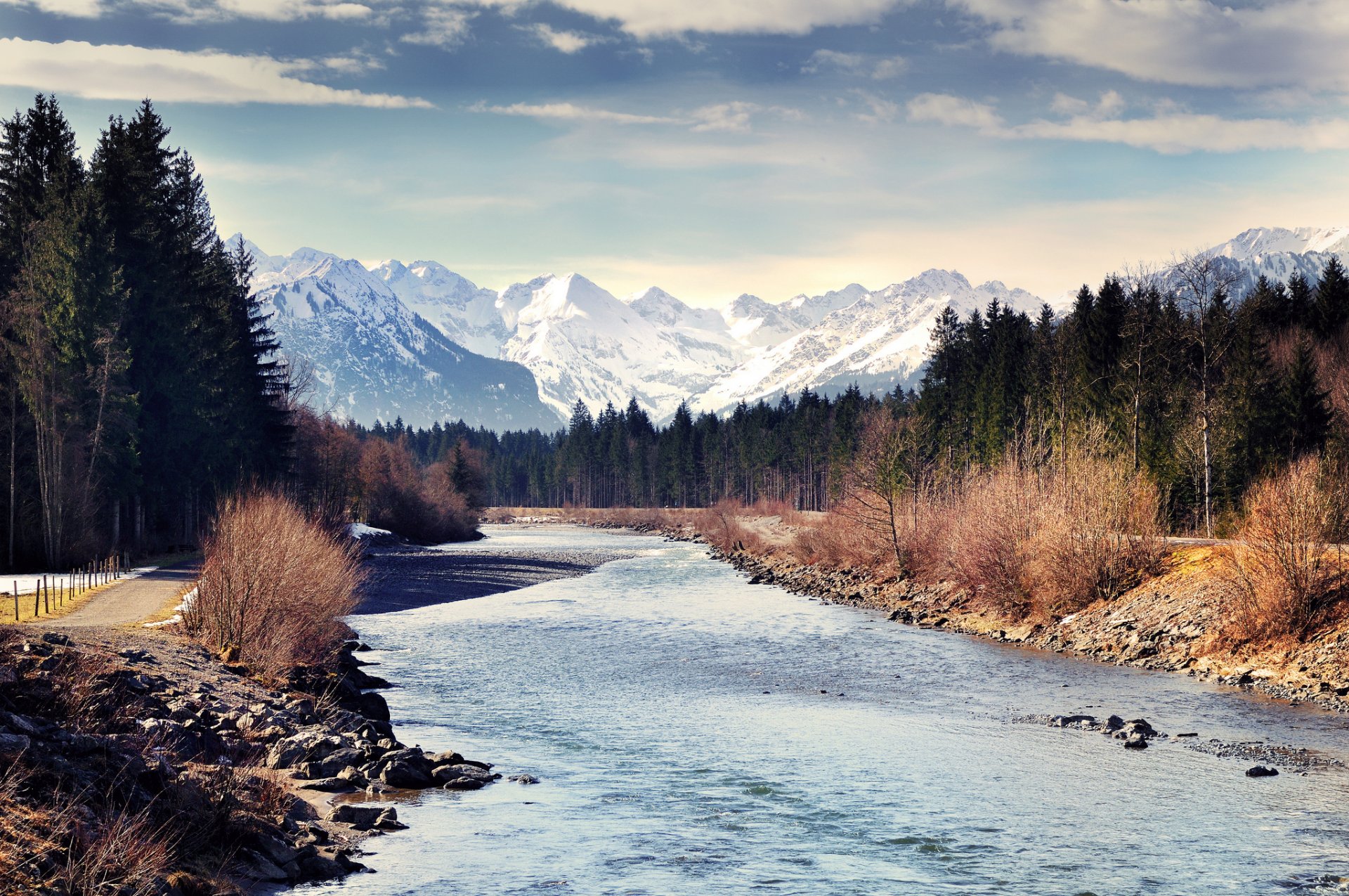 berge wald fluss