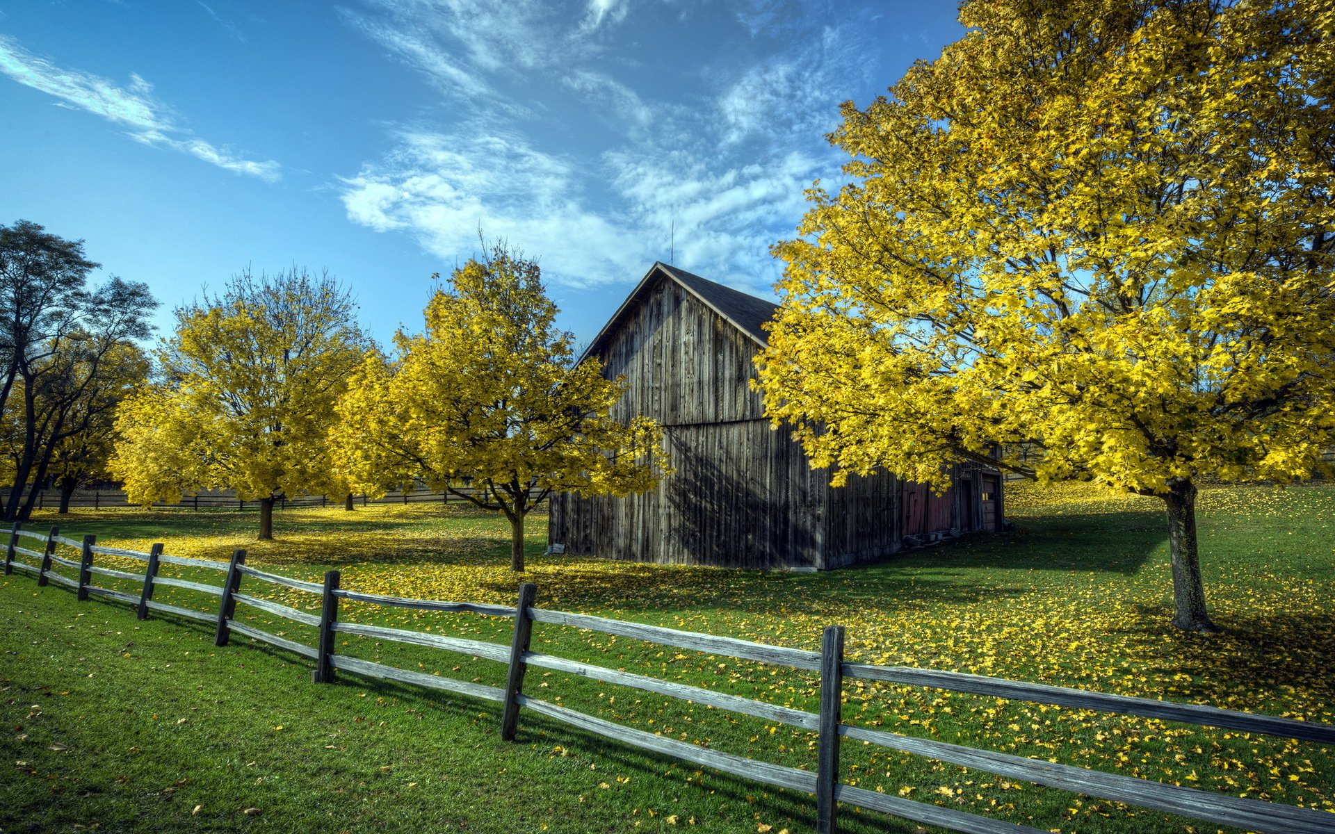 feld zaun haus landschaft