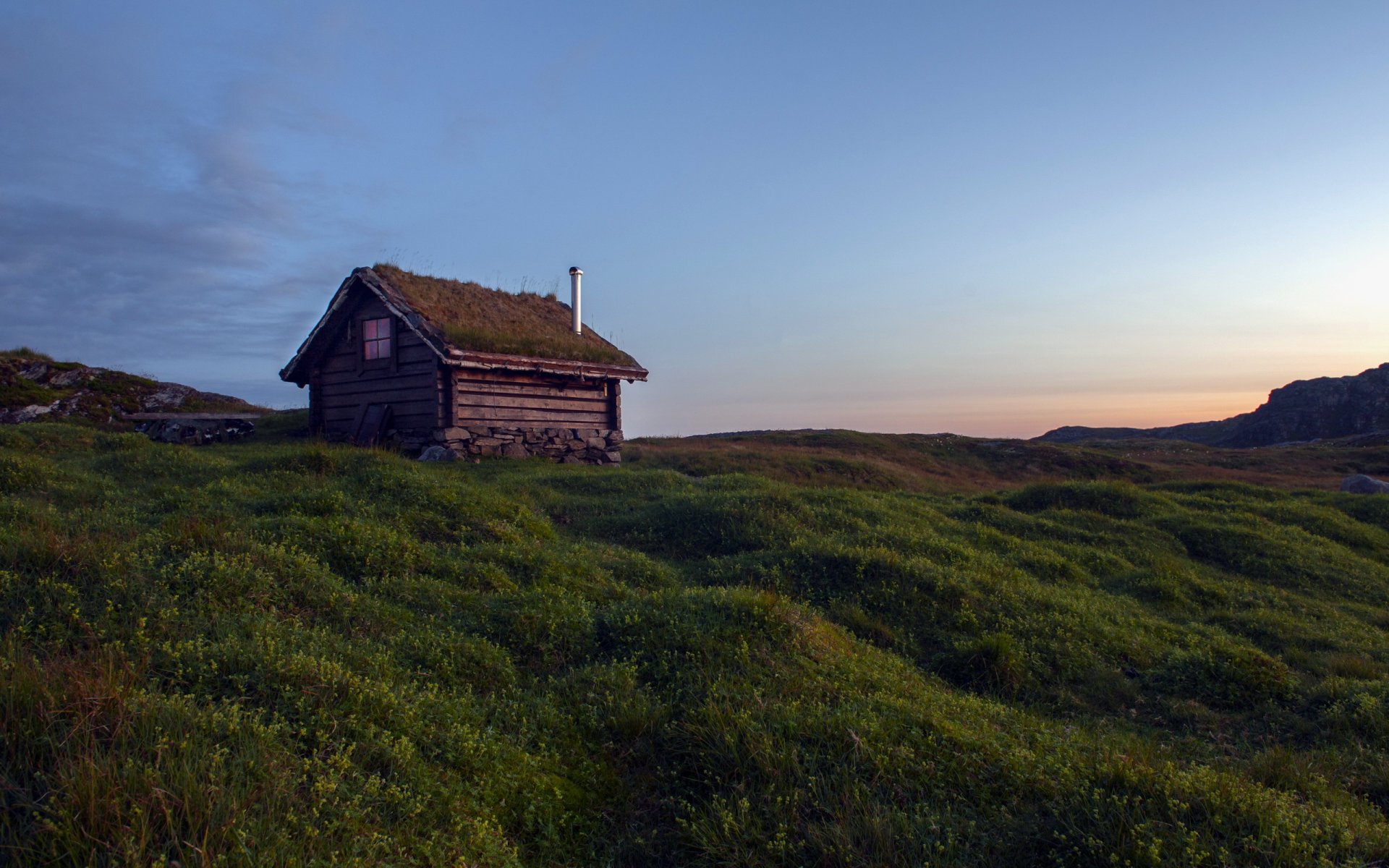 the field house sunset landscape