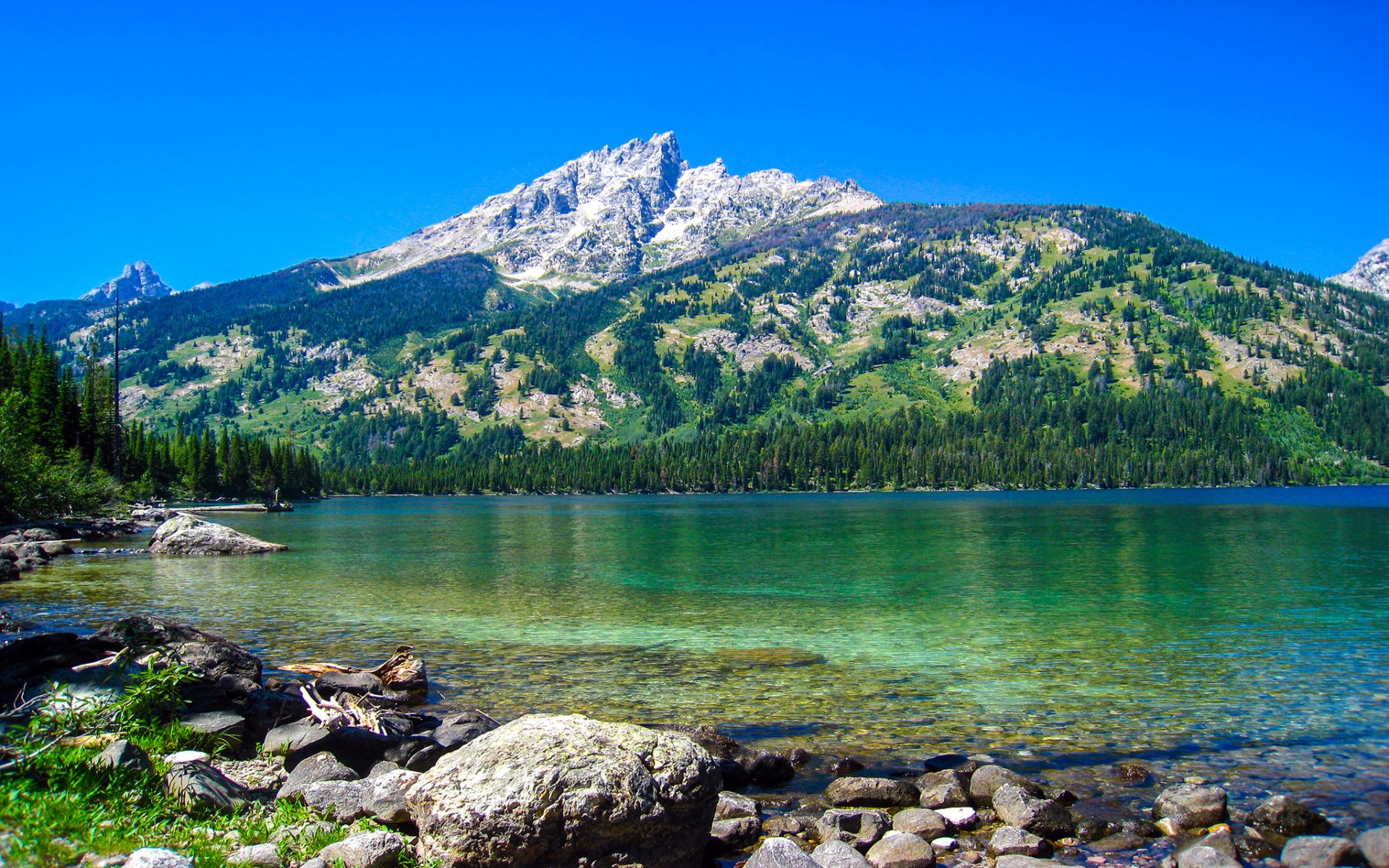 ky mountain snow forest lake reflection stone