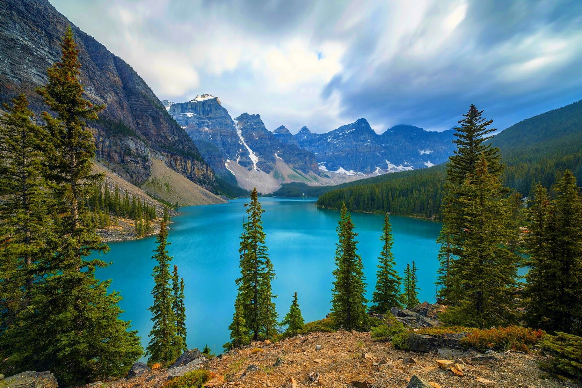 moraine park narodowy banff kanada jezioro góry