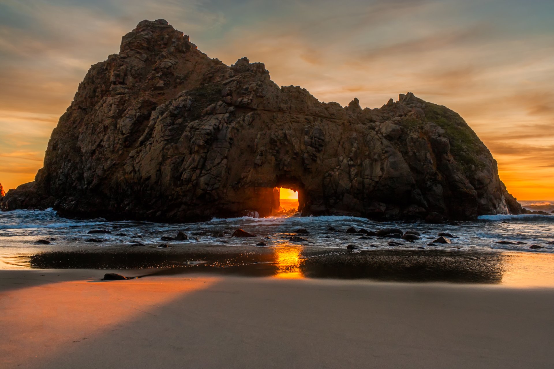 beach pfeiffer beach big sur california united states sun sunset