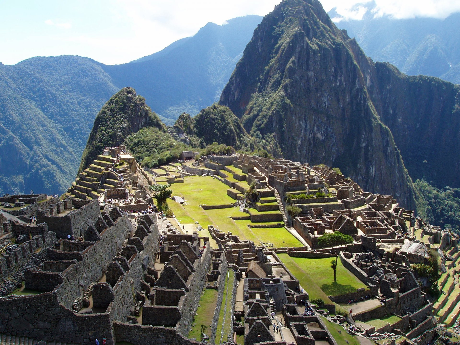 machu picchu peru sky mountains incas ruins ruins city