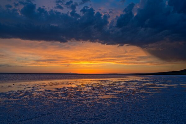 Great Salt Lake in Utah in the USA