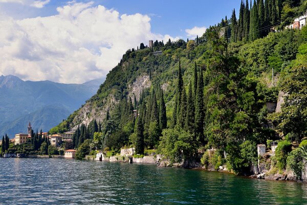 Landscape of Lake Como in Italy