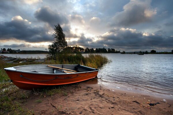 Fluss Boot Landschaft Sand