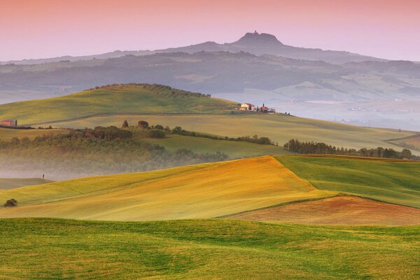 A house among the hills in Tuscany