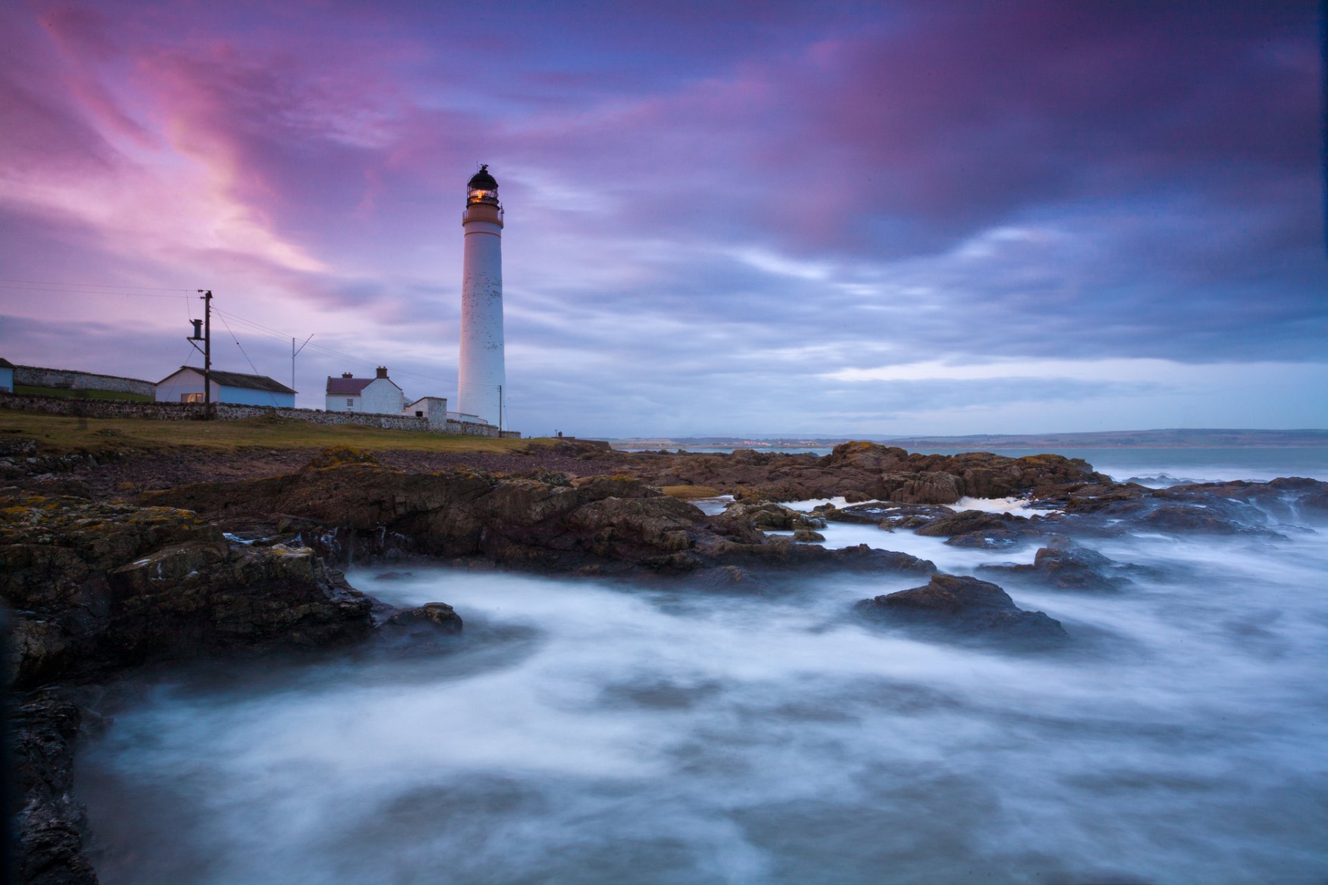 faro oceano rocce rocce onde