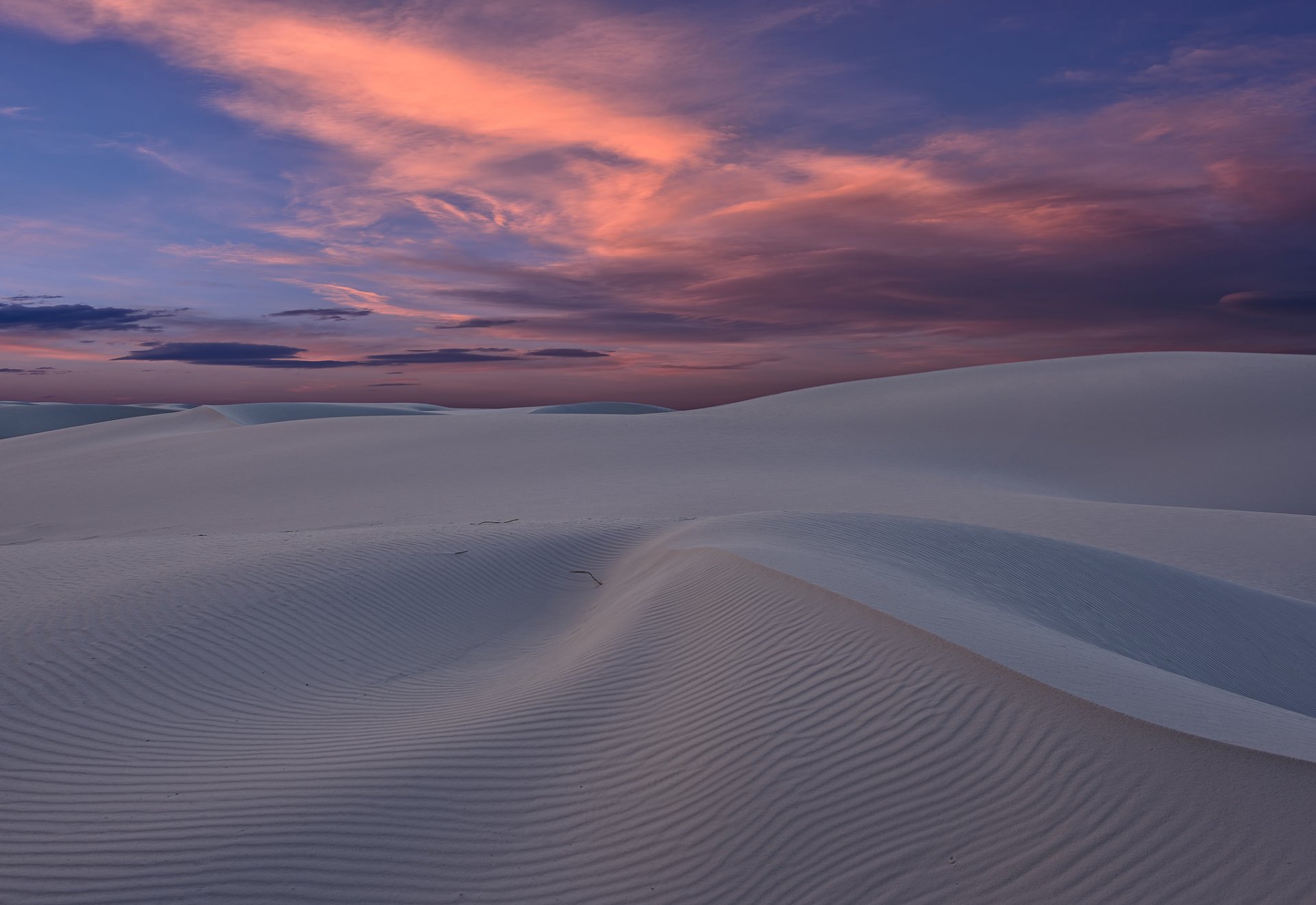 desierto arena dunas puesta del sol nuevo méxico estados unidos