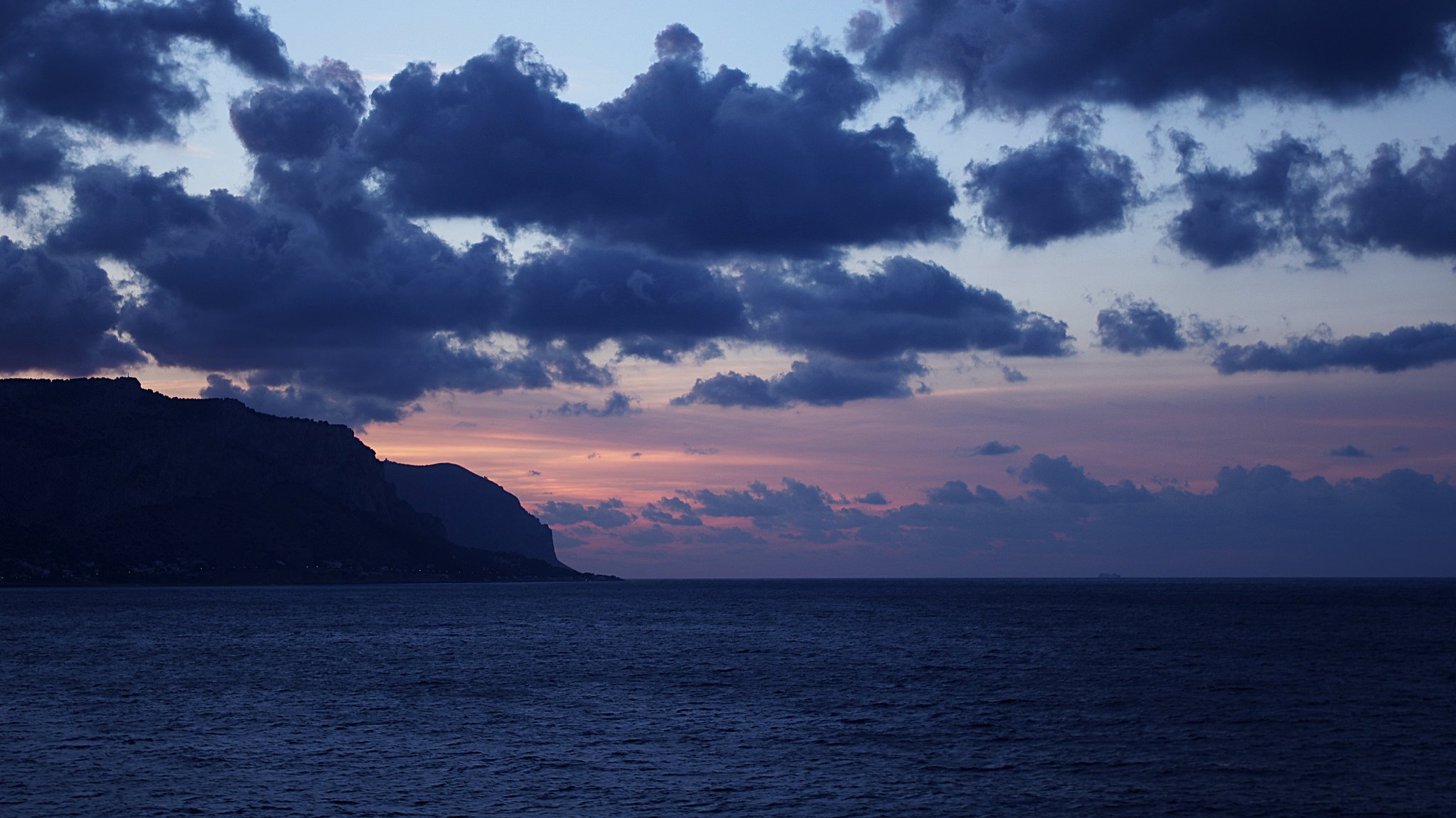 italien sizilien mittelmeer felsen abend sonnenuntergang himmel wolken