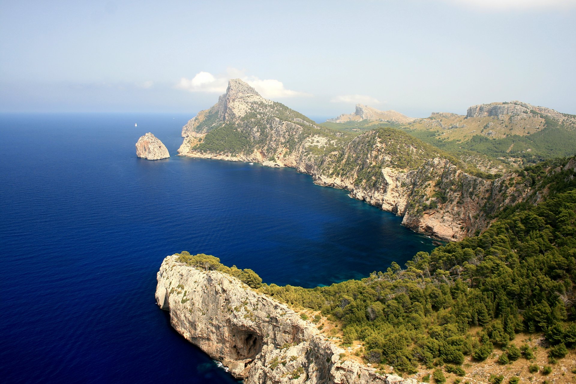 mar mallorca montañas nube cielo