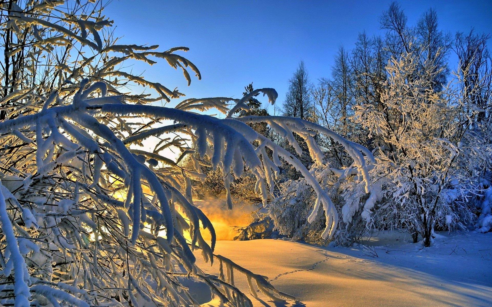 naturaleza invierno montaña nieve puesta de sol río cielo paisaje invierno blanco