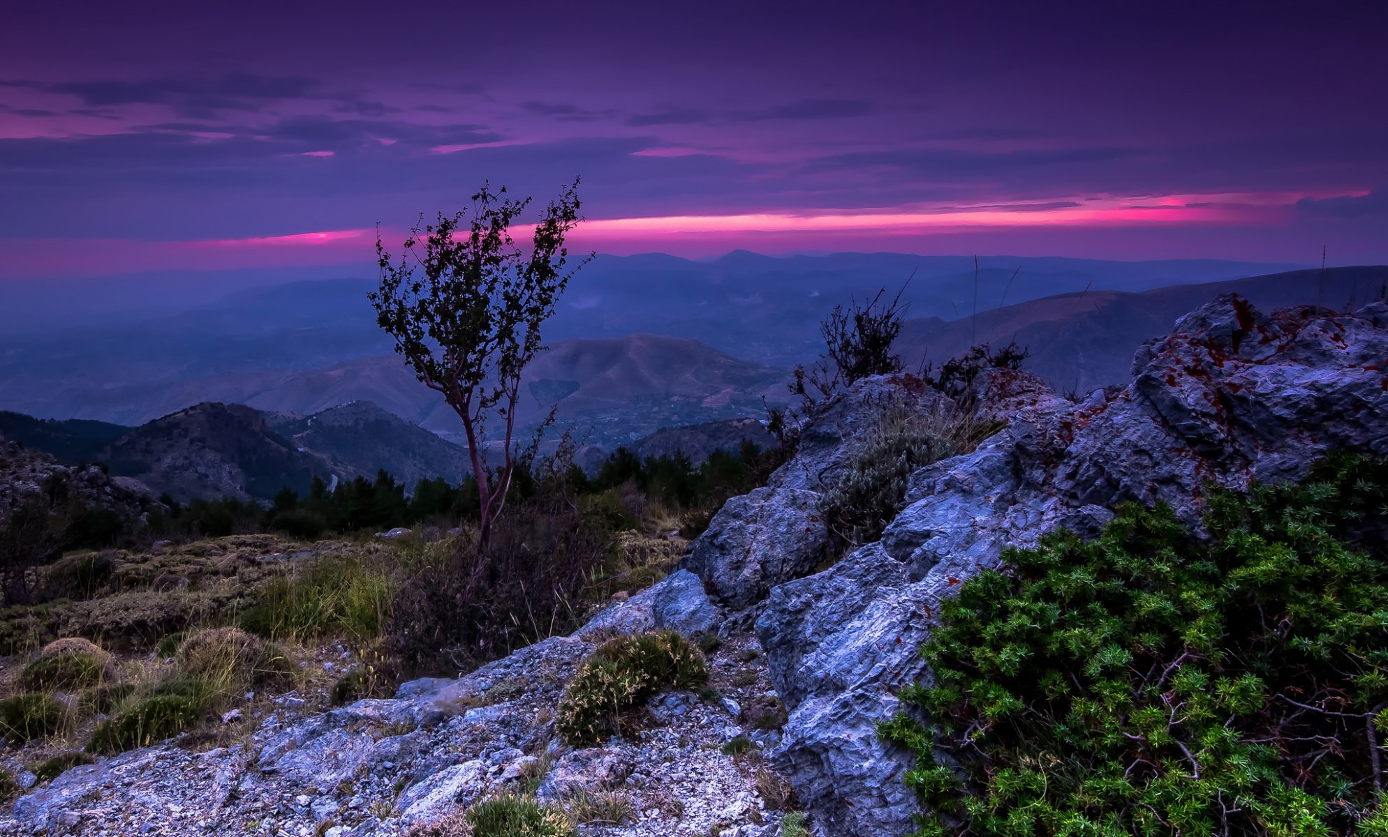 sierra nevada sierra nevada spagna montagne tramonto cielo alberi paesaggio